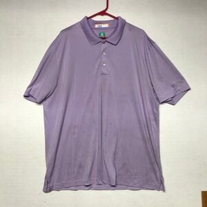 Pro Tour Mens XXL Purple White Striped Golf Polo Shirt Short Sleeve Performance